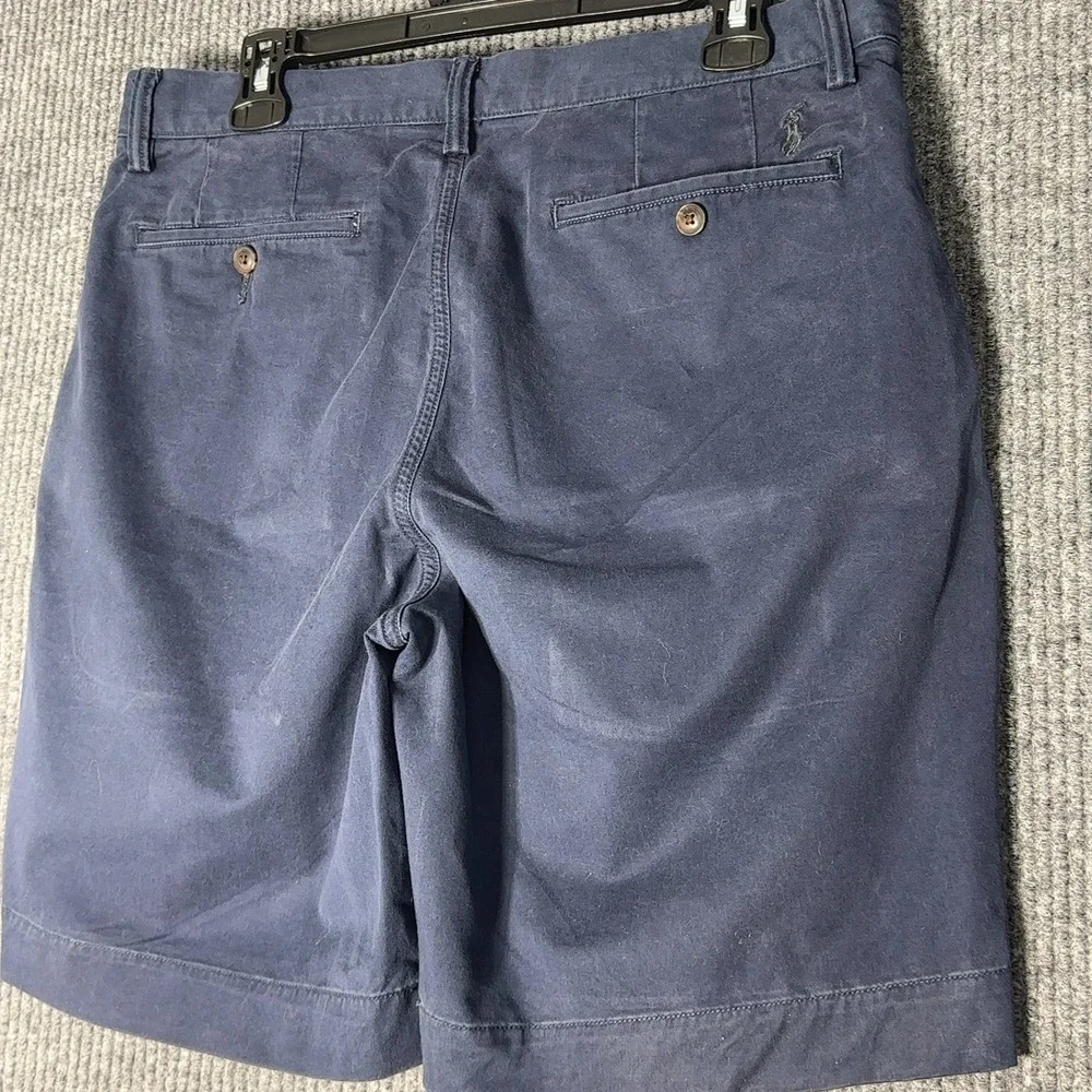 Polo Ralph Lauren Stretch Classic Fit Shorts Mens 33 Navy Blue‎ Chino Cotton